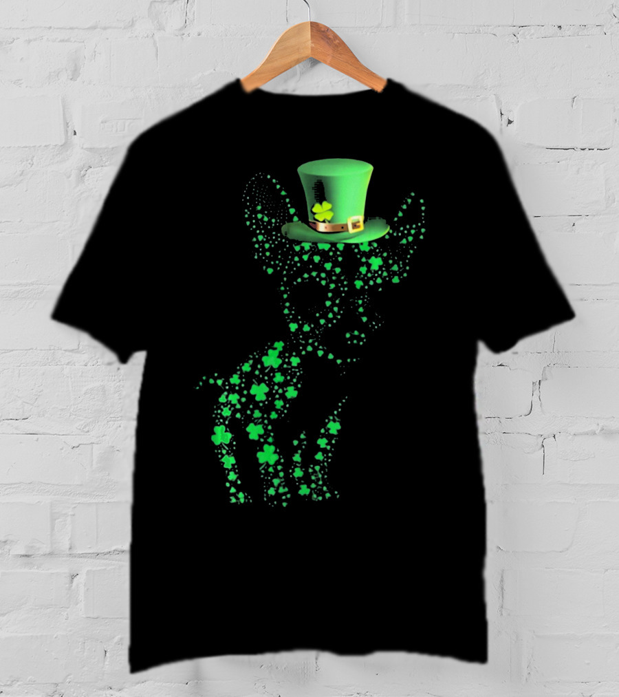 Happy St. Patrick's Day Chihuahua Lucky Shamrock Hat T-Shirt