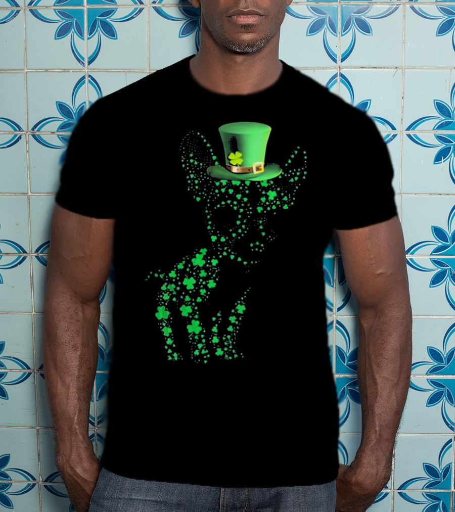 Happy St. Patrick's Day Chihuahua Lucky Shamrock Hat T-Shirt