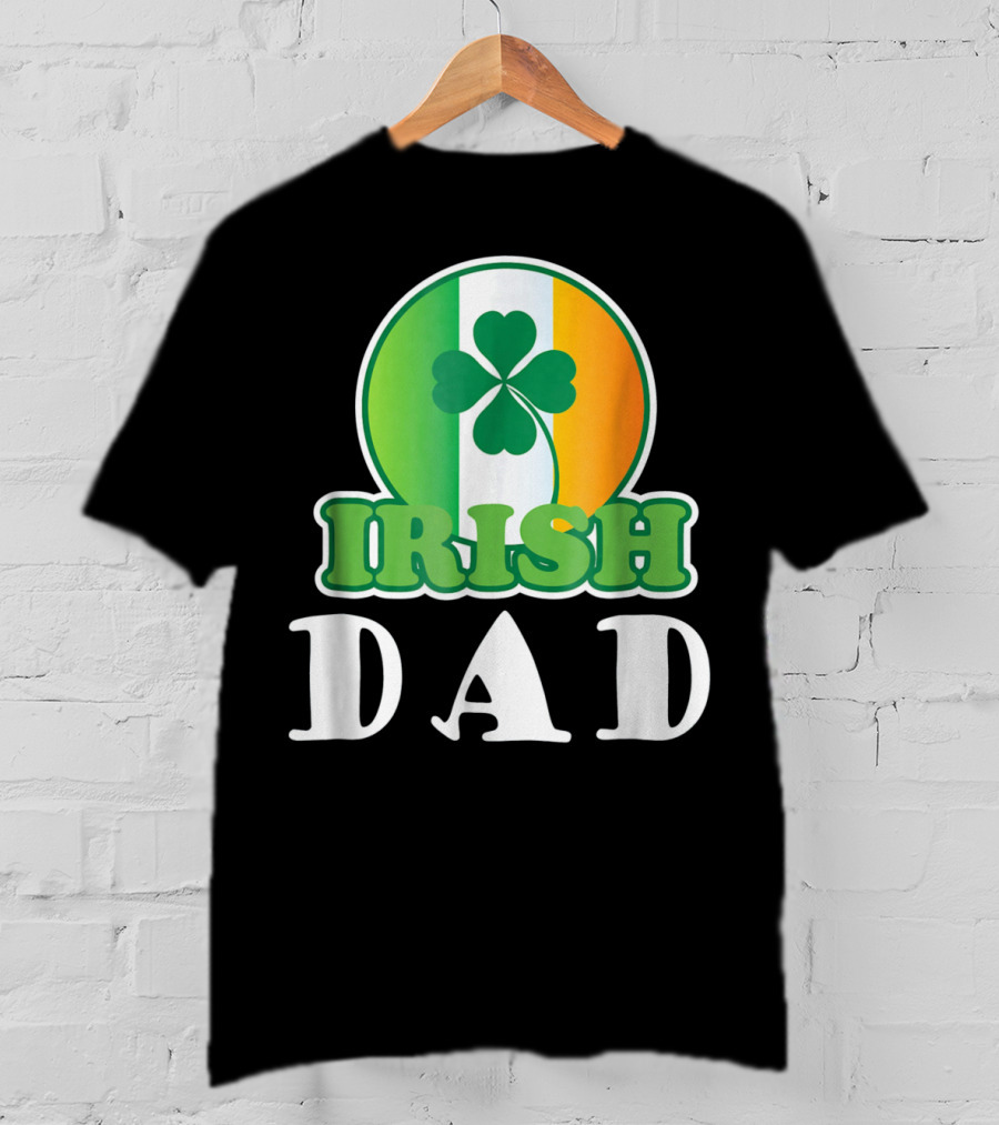 Irish Dad Clover Flag T-Shirt