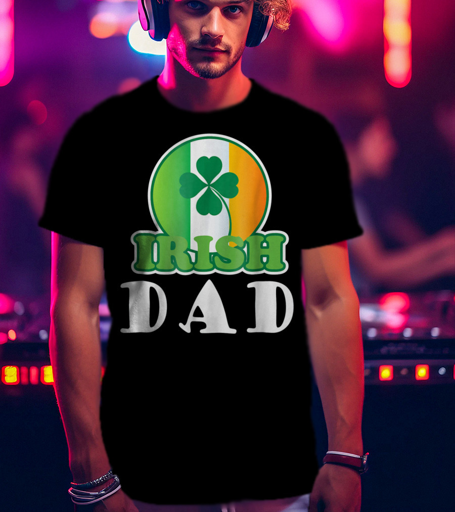 Irish Dad Clover Flag T-Shirt