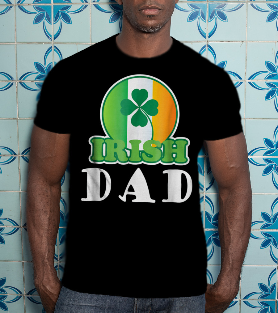 Irish Dad Clover Flag T-Shirt