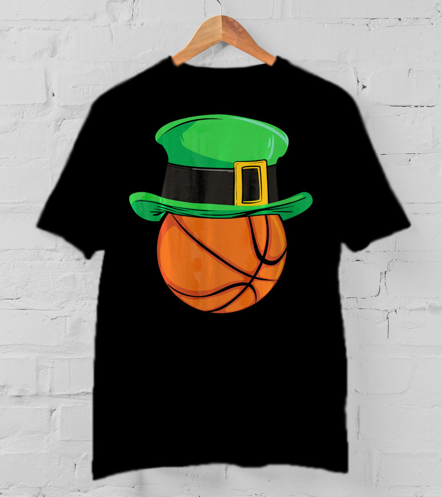 Leprechaun Hat Basketball St Patricks Day T-Shirt