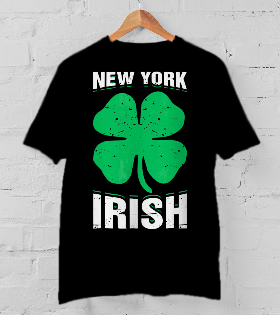 New York Irish Shamrock St Patricks Day T-Shirt