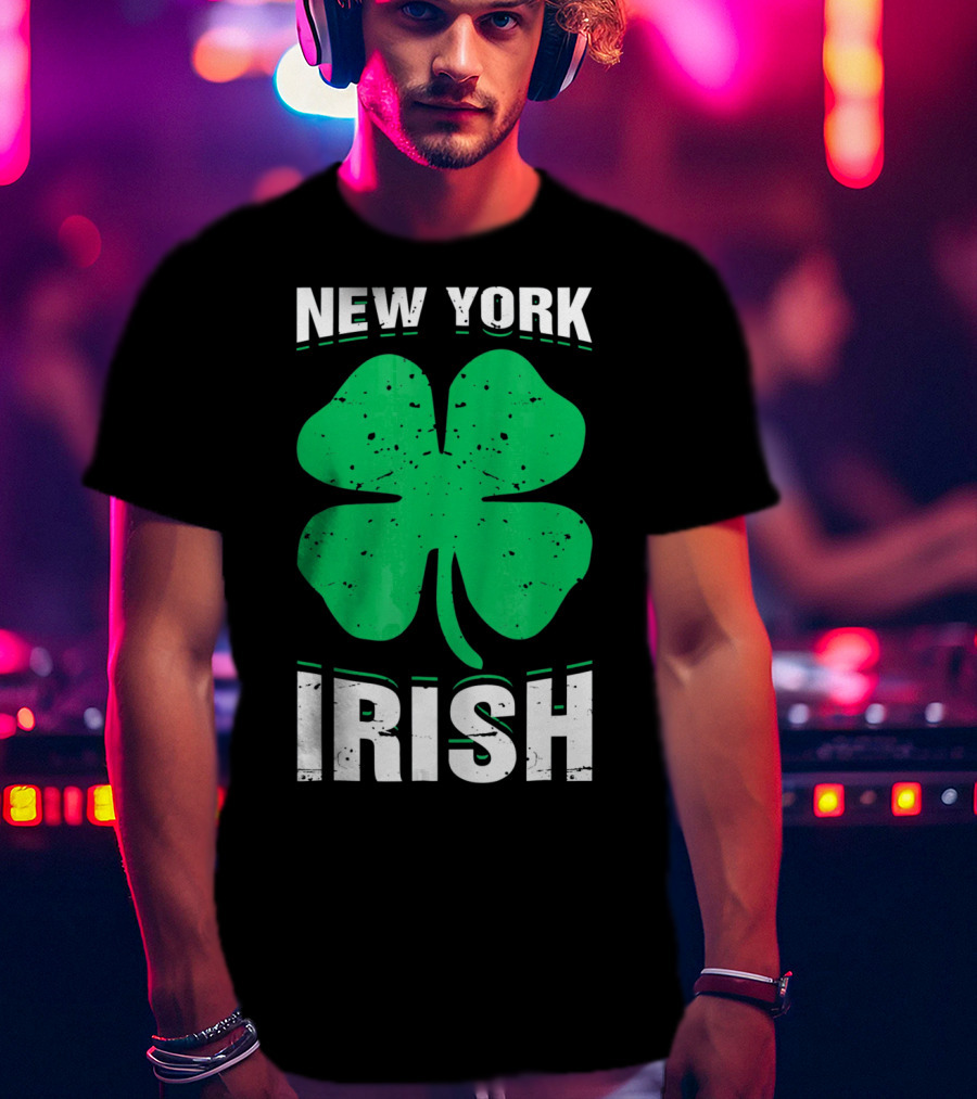 New York Irish Shamrock St Patricks Day T-Shirt