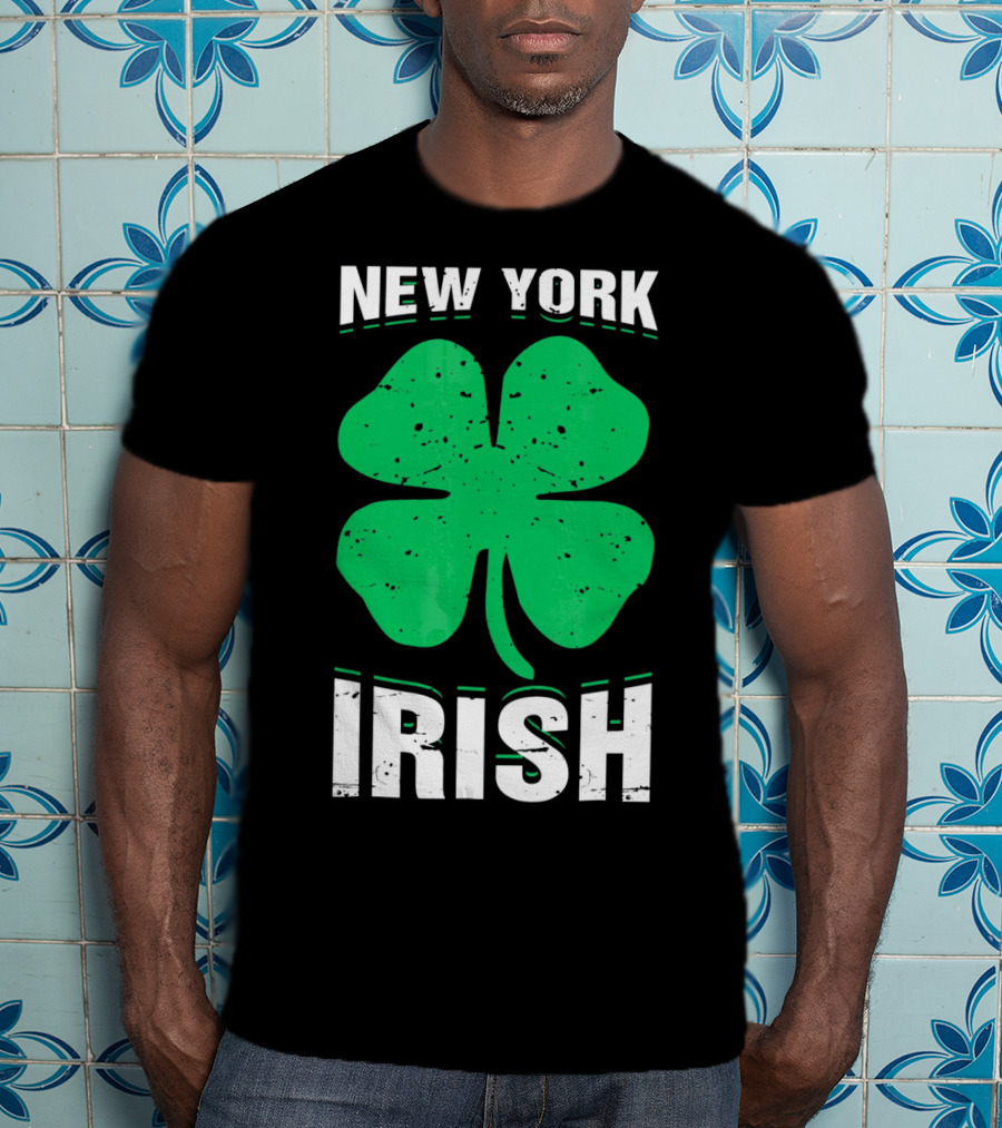 New York Irish Shamrock St Patricks Day T-Shirt