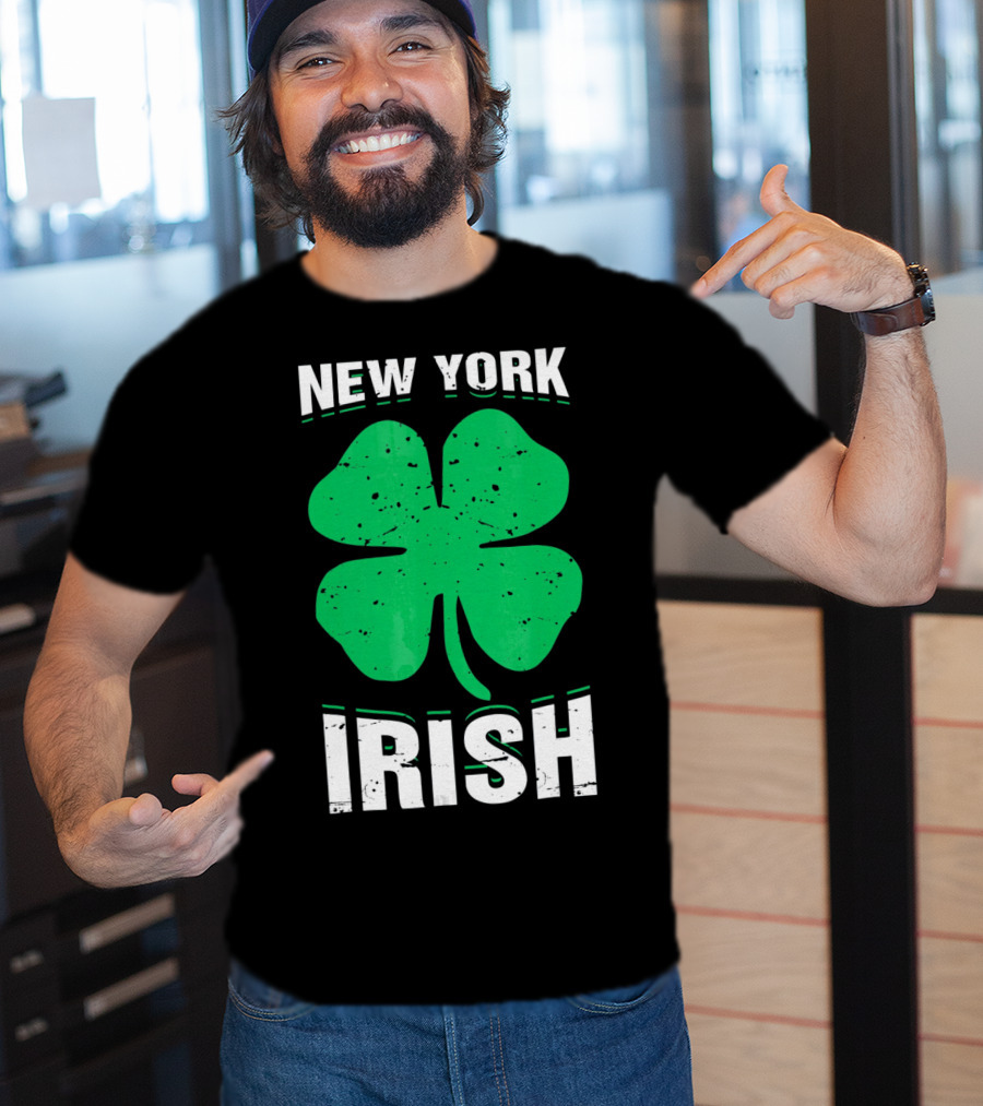 New York Irish Shamrock St Patricks Day T-Shirt