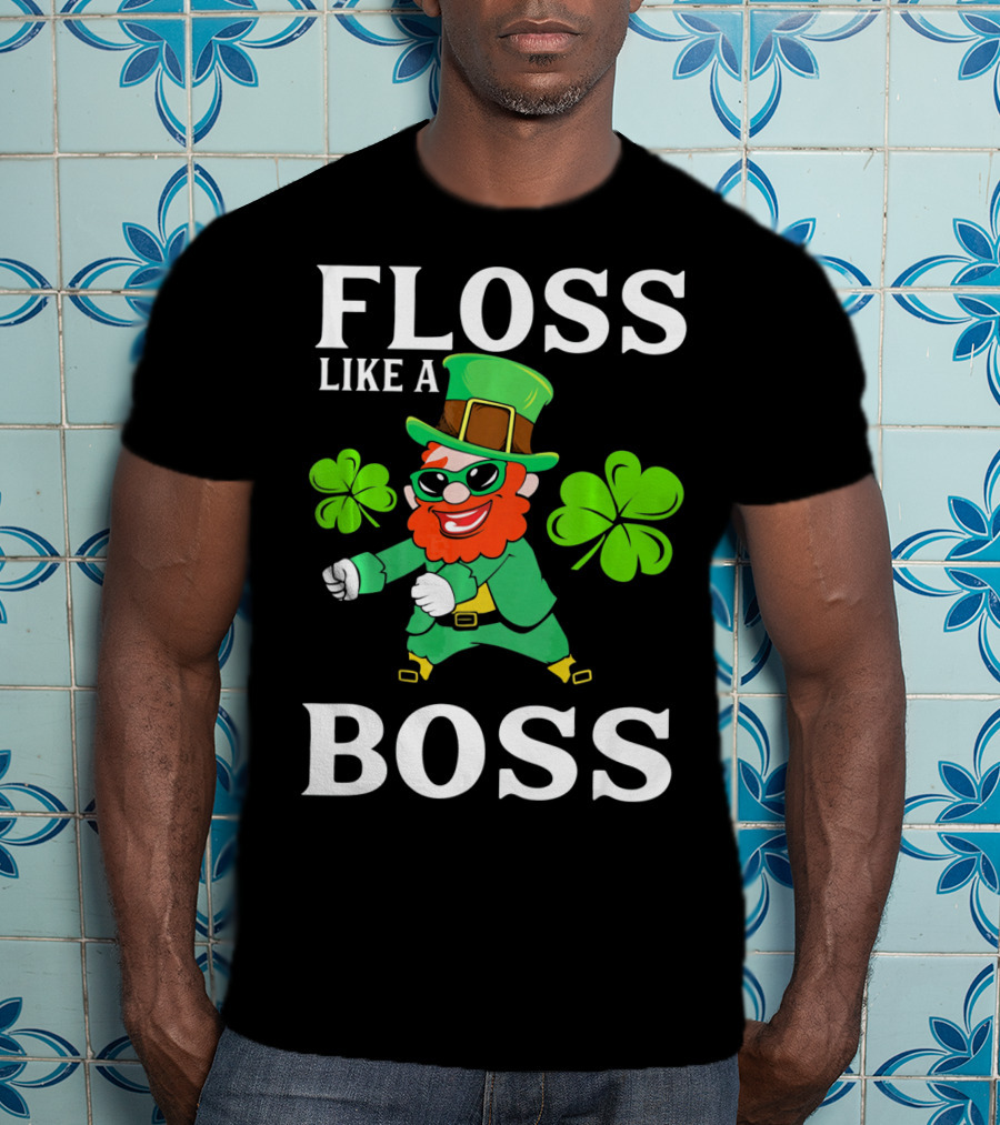 Floss Like A Boss St Patrick's Day Leprechaun T-Shirt