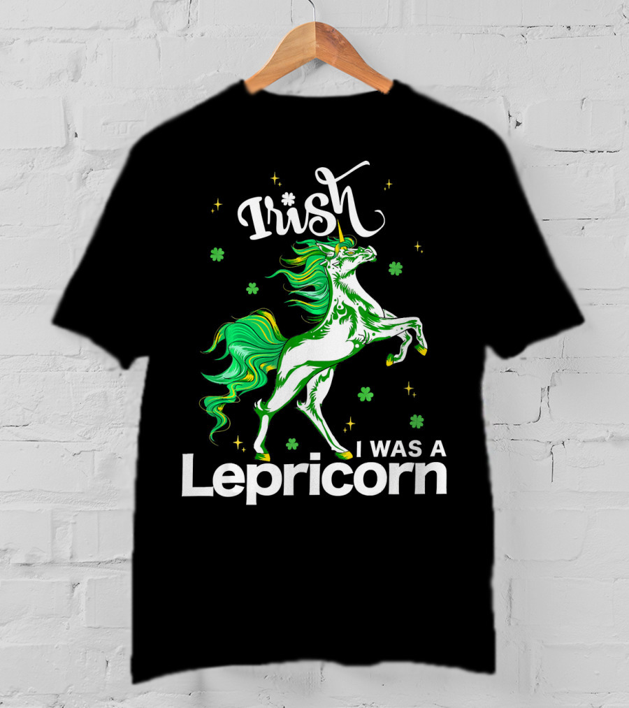 Irish I Was A Lepricorn Unicorn St Patrick's Day Fantasy T-Shirt