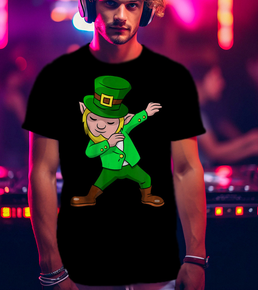 St Patricks Day Funny Dabbing Leprechaun T-Shirt