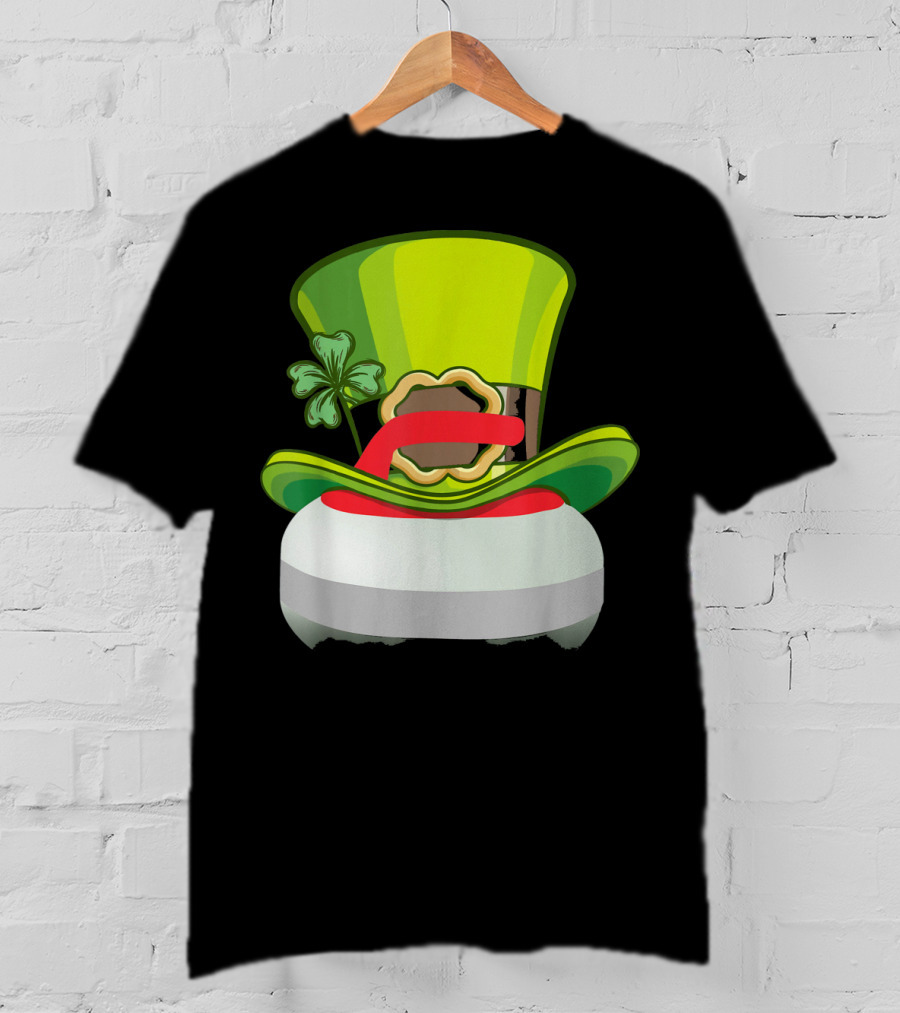 Leprechaun Curling Irish Hat Shamrock T-Shirt