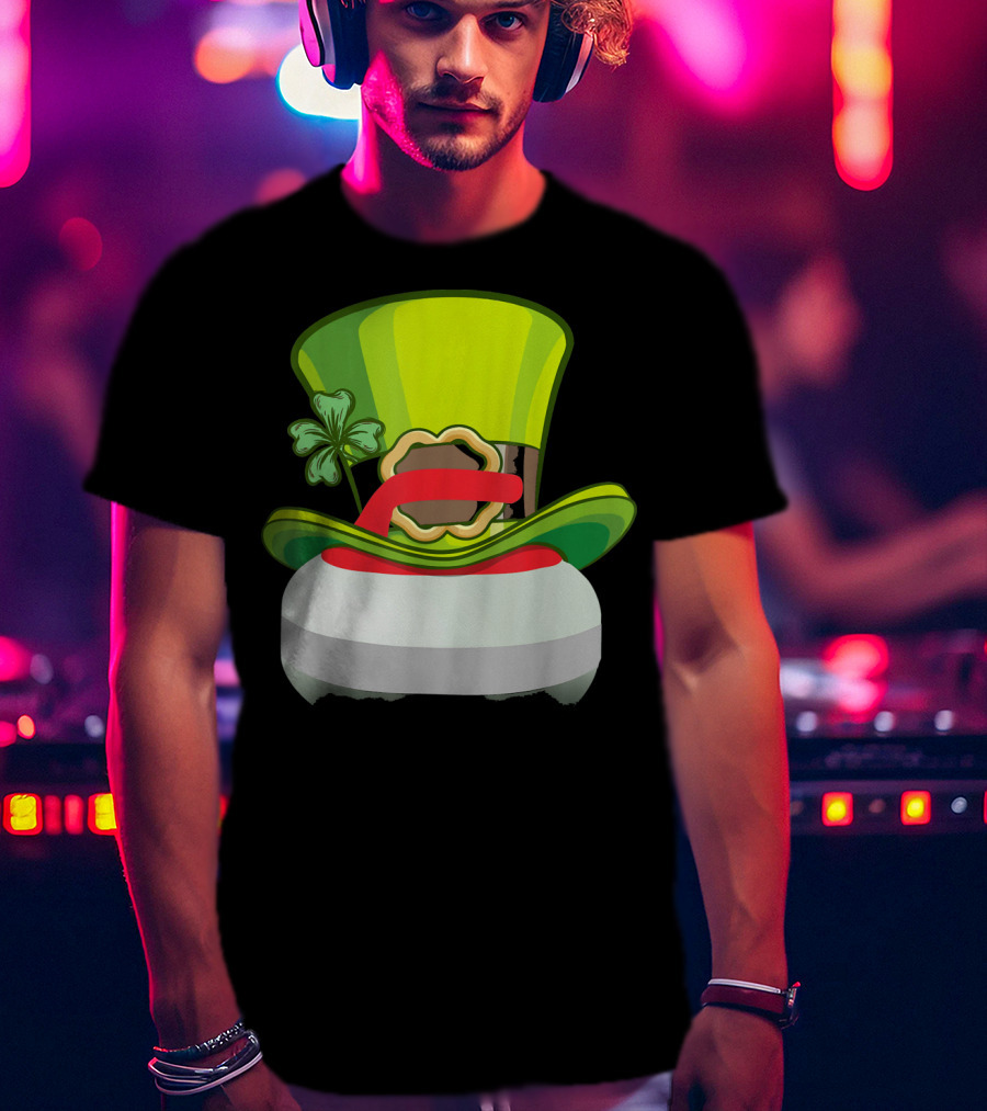 Leprechaun Curling Irish Hat Shamrock T-Shirt