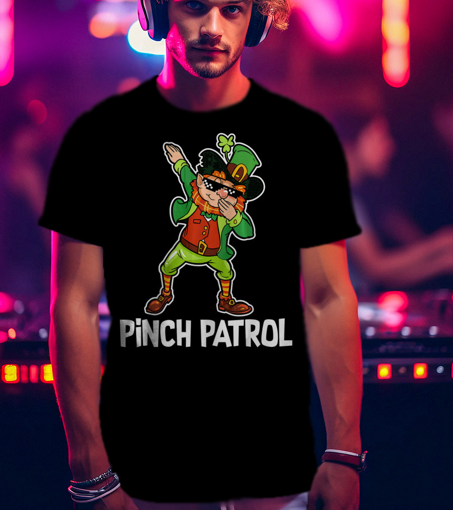 St Patrick's Day Pinch Patrol Dabbing Leprechaun T-Shirt