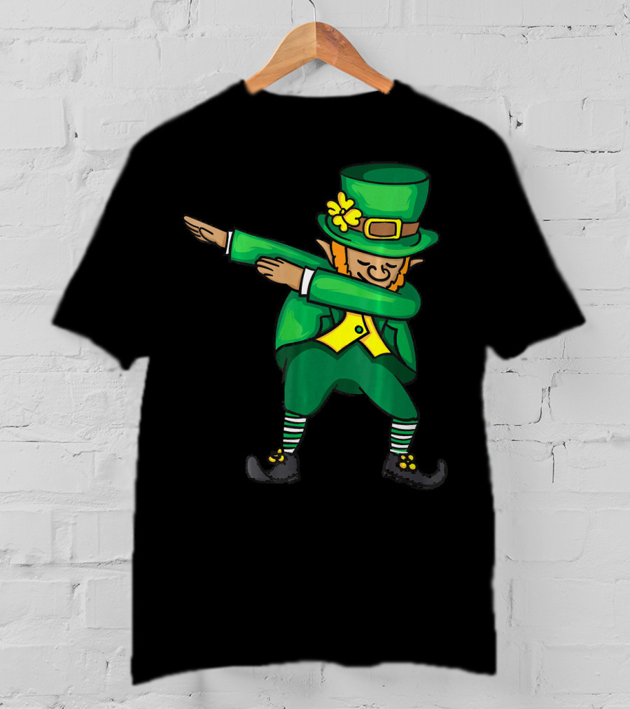Dabbing Leprechaun Cute St. Pats Day Irish Dance T-Shirt