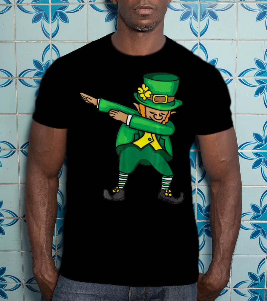 Dabbing Leprechaun Cute St. Pats Day Irish Dance T-Shirt