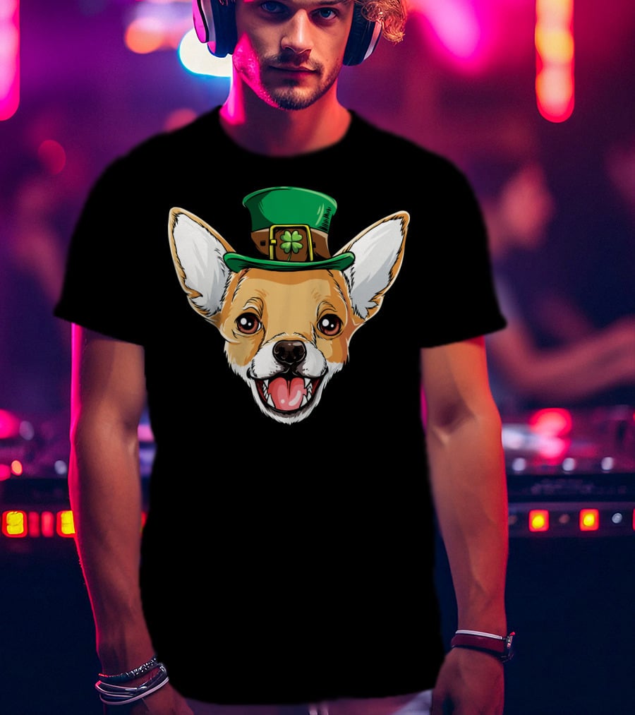 Chihuahua Leprechaun Hat Shamrock T-Shirt