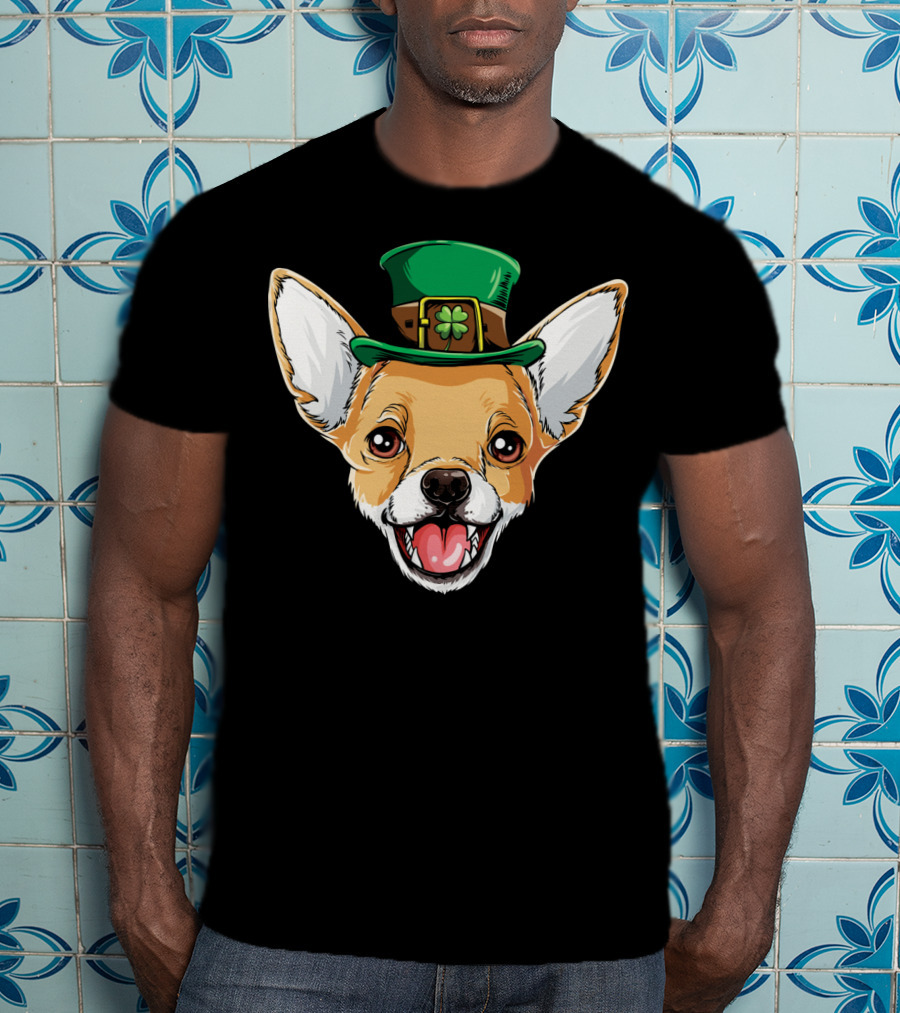 Chihuahua Leprechaun Hat Shamrock T-Shirt