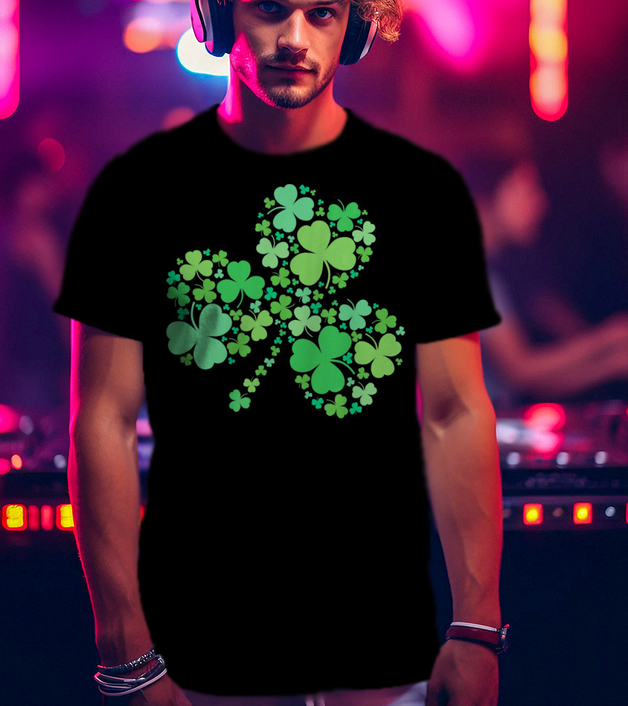 Shamrocks Clover Design St. Patricks Day T-Shirt