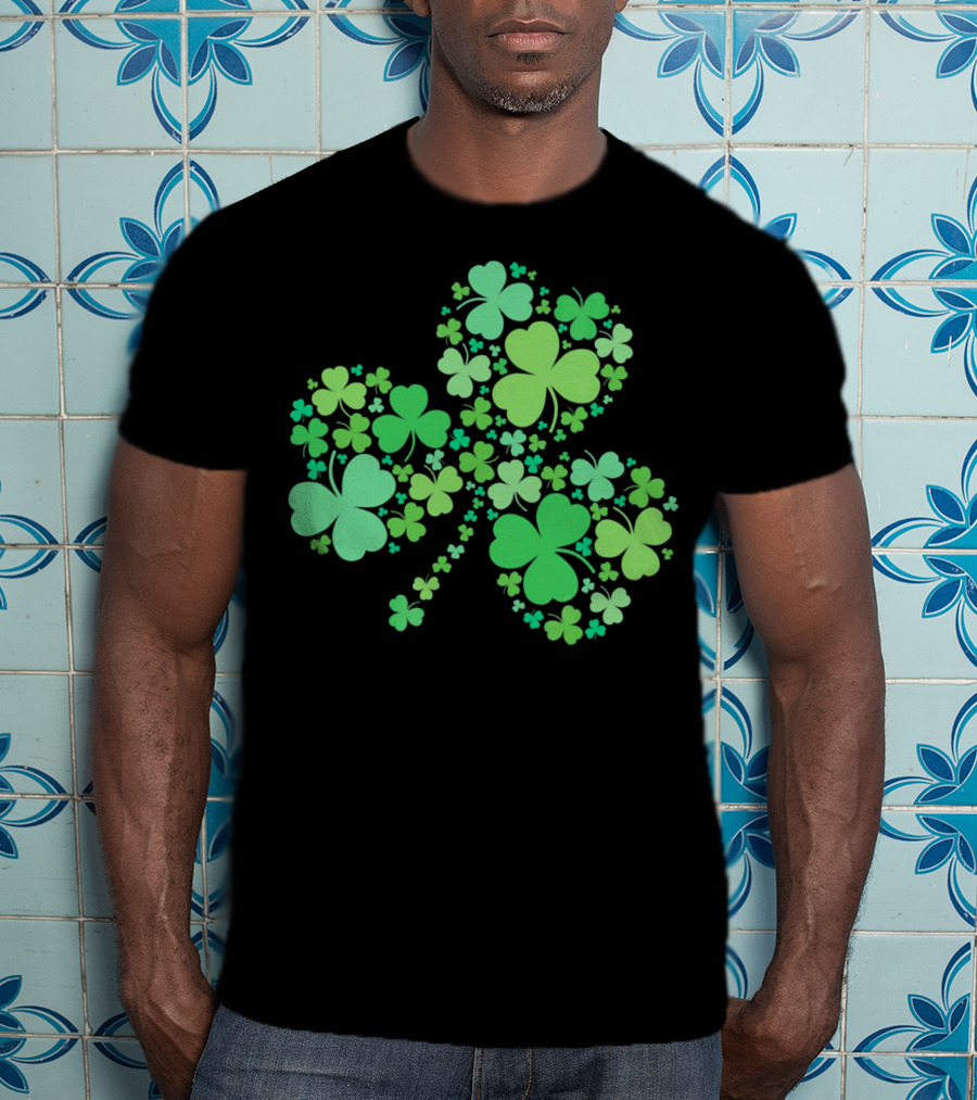 Shamrocks Clover Design St. Patricks Day T-Shirt