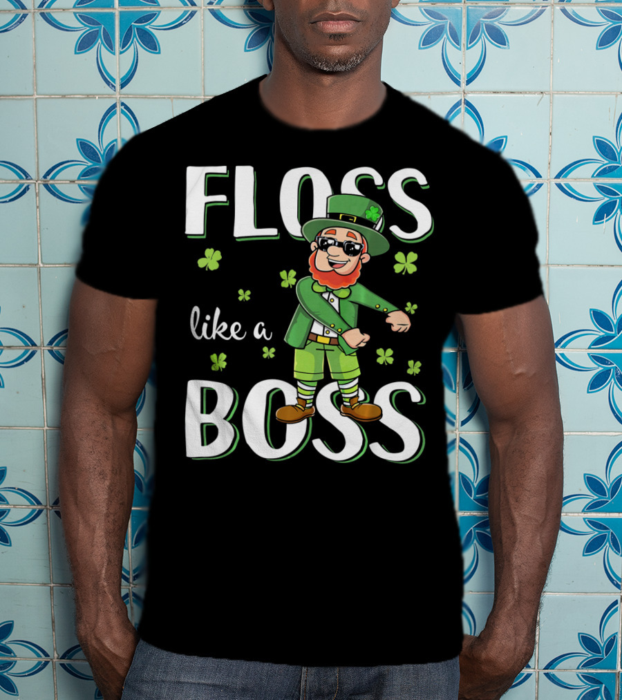 Floss Like A Boss Flossing Leprechaun T-Shirt