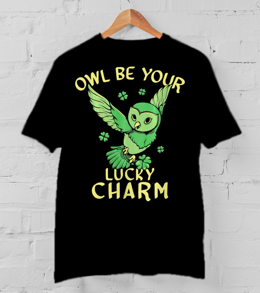Owl Be Your Lucky Charm Shamrock St Patricks Day Owl T-Shirt