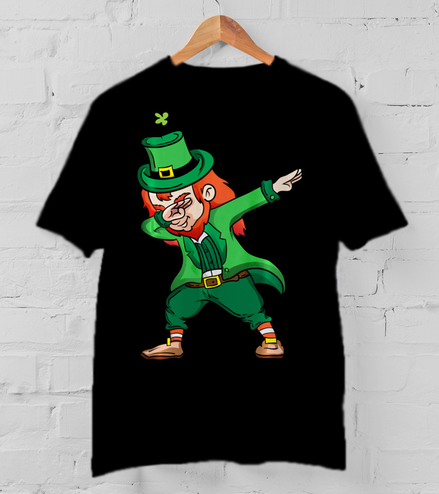 Drink And Dab With Dabbing Leprechaun St. Patrick's Day Fun T-Shirt