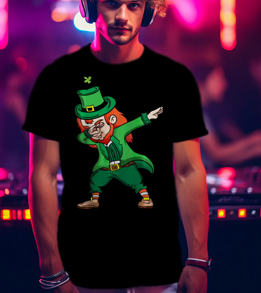Drink And Dab With Dabbing Leprechaun St. Patrick's Day Fun T-Shirt