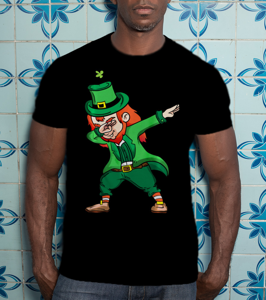 Drink And Dab With Dabbing Leprechaun St. Patrick's Day Fun T-Shirt