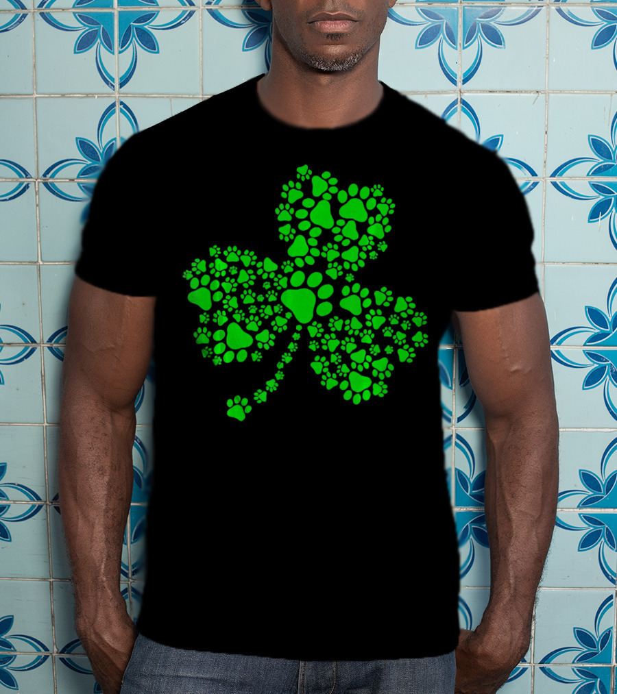 Clover Paw Dog Shamrock T-Shirt
