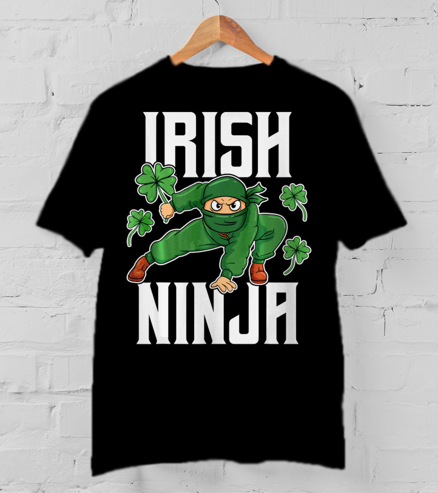 Irish Ninja Shamrock Warrior Awesome T-Shirt