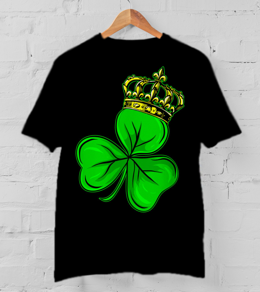 St Patricks Day Shamrock Irish Crown T-Shirt