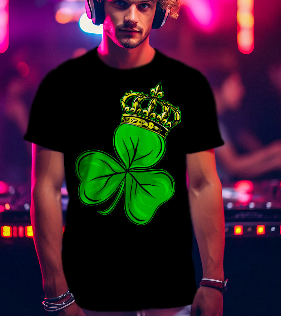 St Patricks Day Shamrock Irish Crown T-Shirt