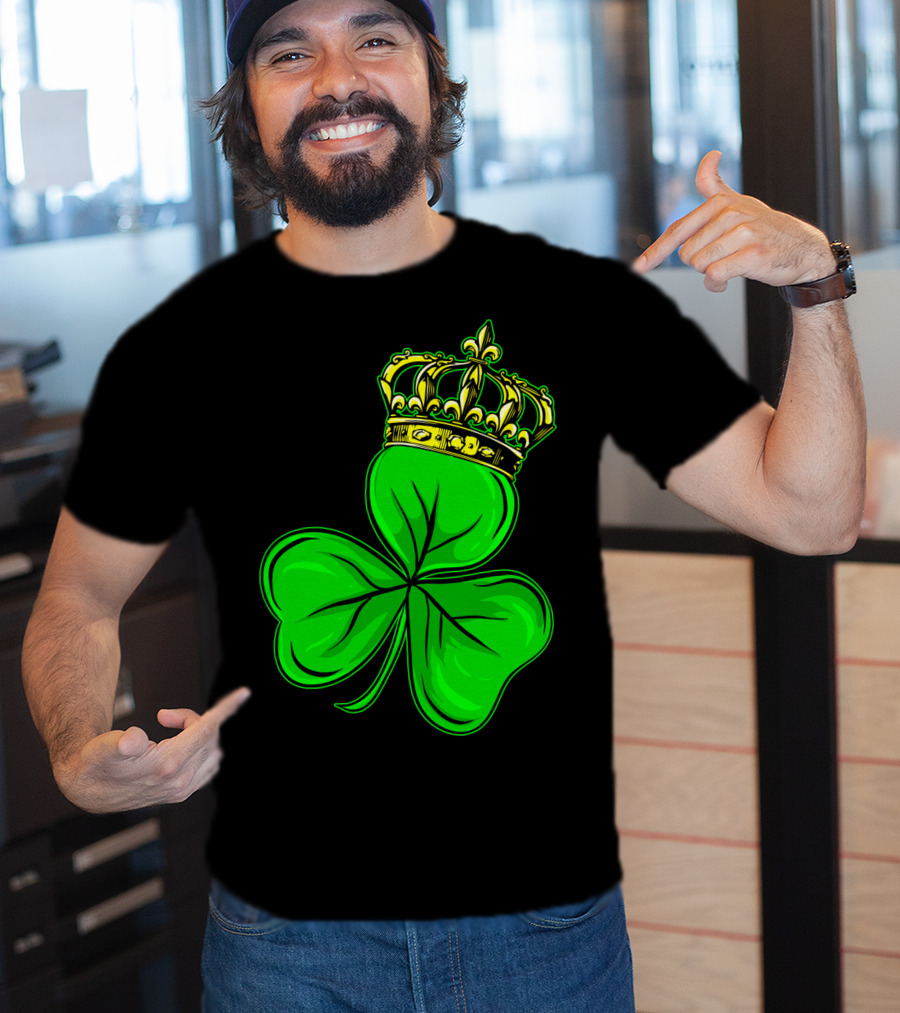 St Patricks Day Shamrock Irish Crown T-Shirt