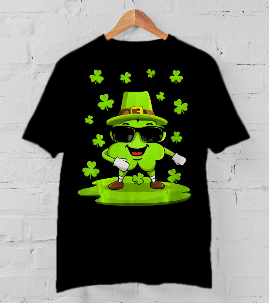Floss Dance Shamrock Sunglasses St. Patrick's Day T-Shirt