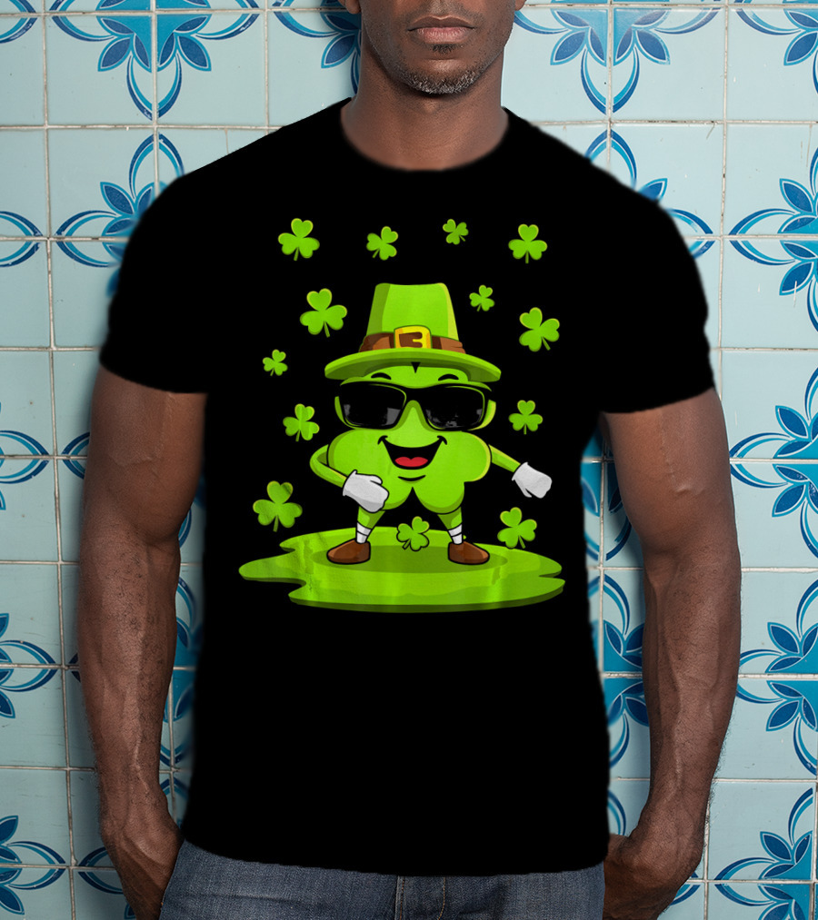 Floss Dance Shamrock Sunglasses St. Patrick's Day T-Shirt