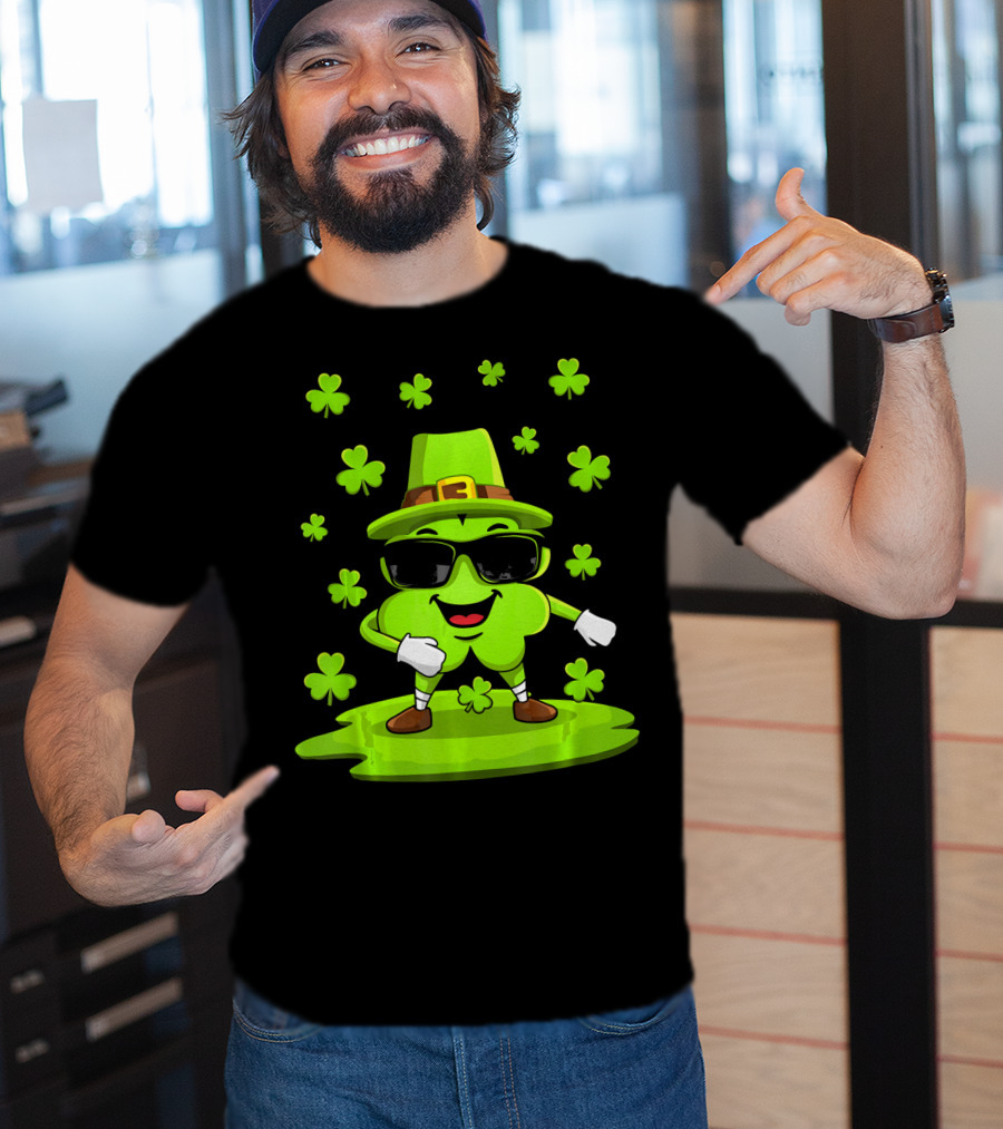 Floss Dance Shamrock Sunglasses St. Patrick's Day T-Shirt