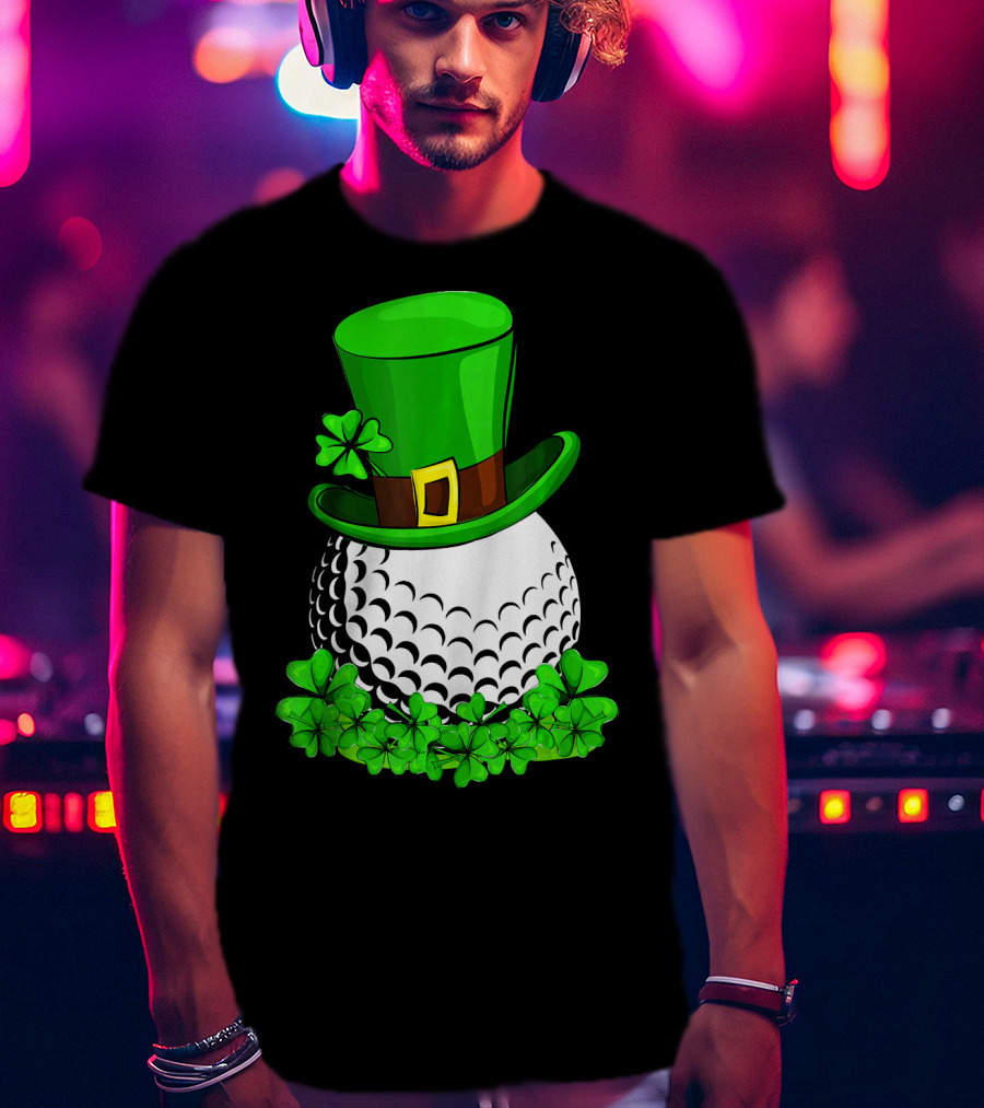 Leprechaun Hat Shamrock Golf St Patricks T-Shirt