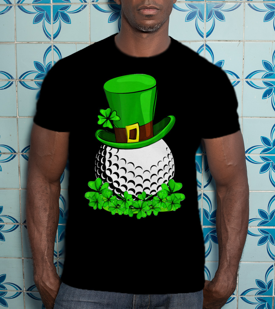 Leprechaun Hat Shamrock Golf St Patricks T-Shirt