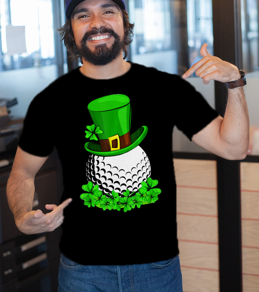 Leprechaun Hat Shamrock Golf St Patricks T-Shirt
