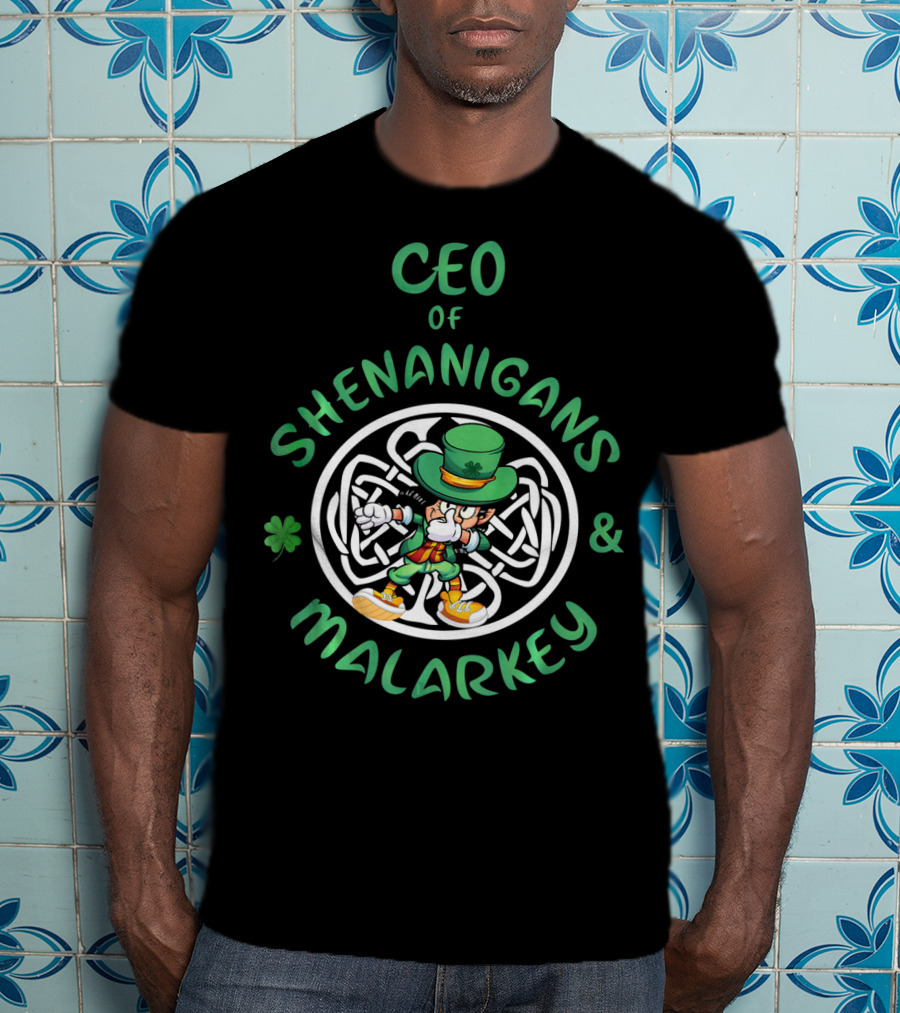 CEO Of Shenanigans And Malarkey Dabbing Leprechaun T-Shirt