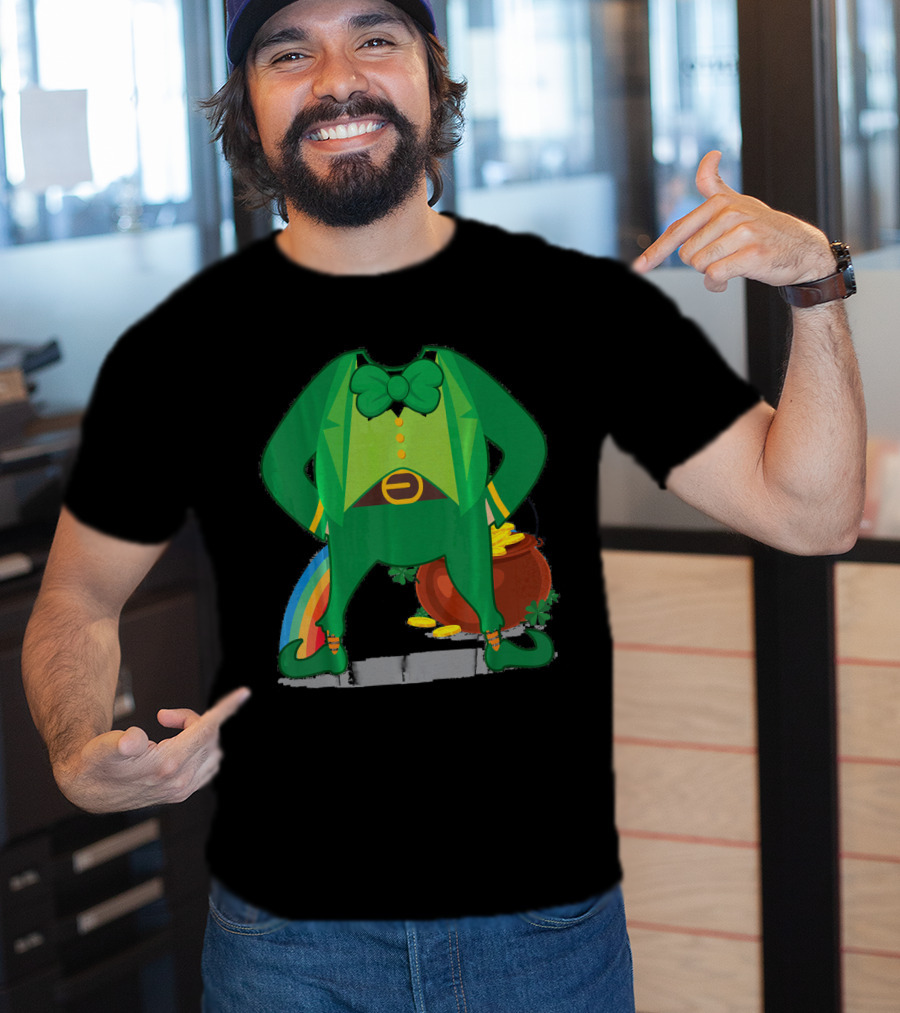 Leprechaun Costume Funny Paddy's Pot Of Gold Rainbow T-Shirt