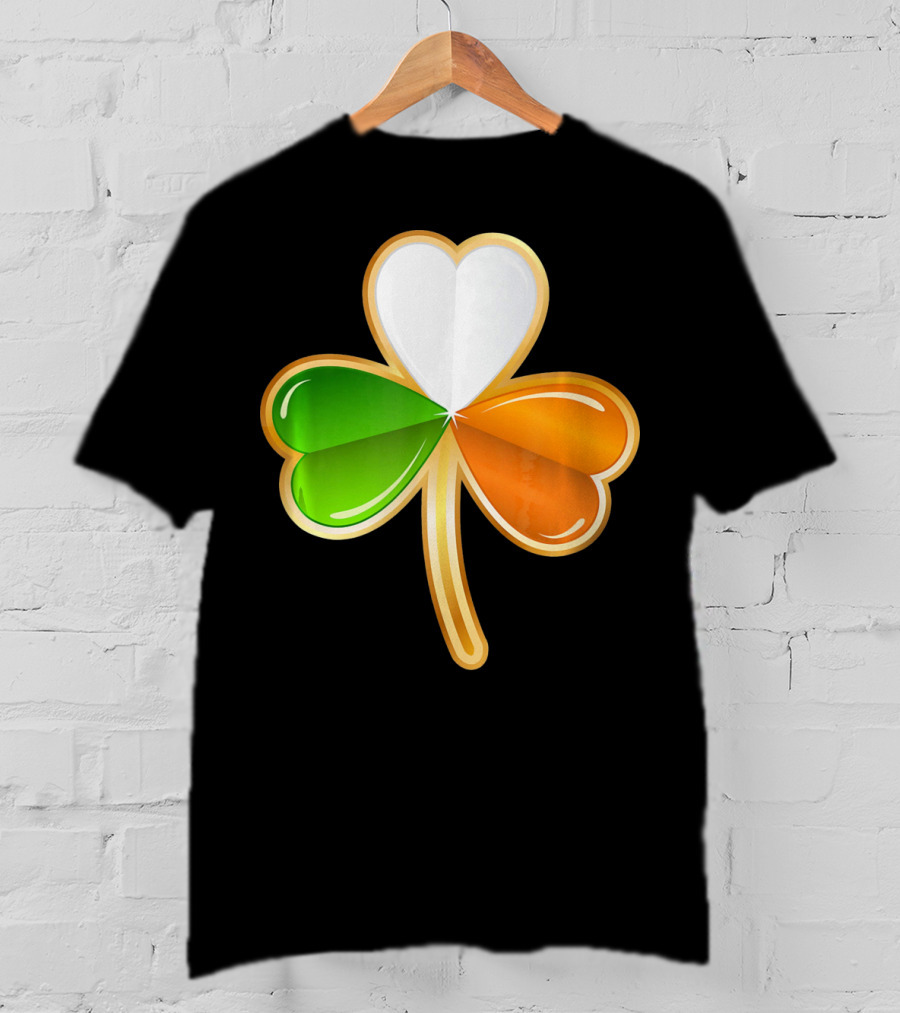 Shamrock Irish Flag Colors Green Tie St Pat T-Shirt