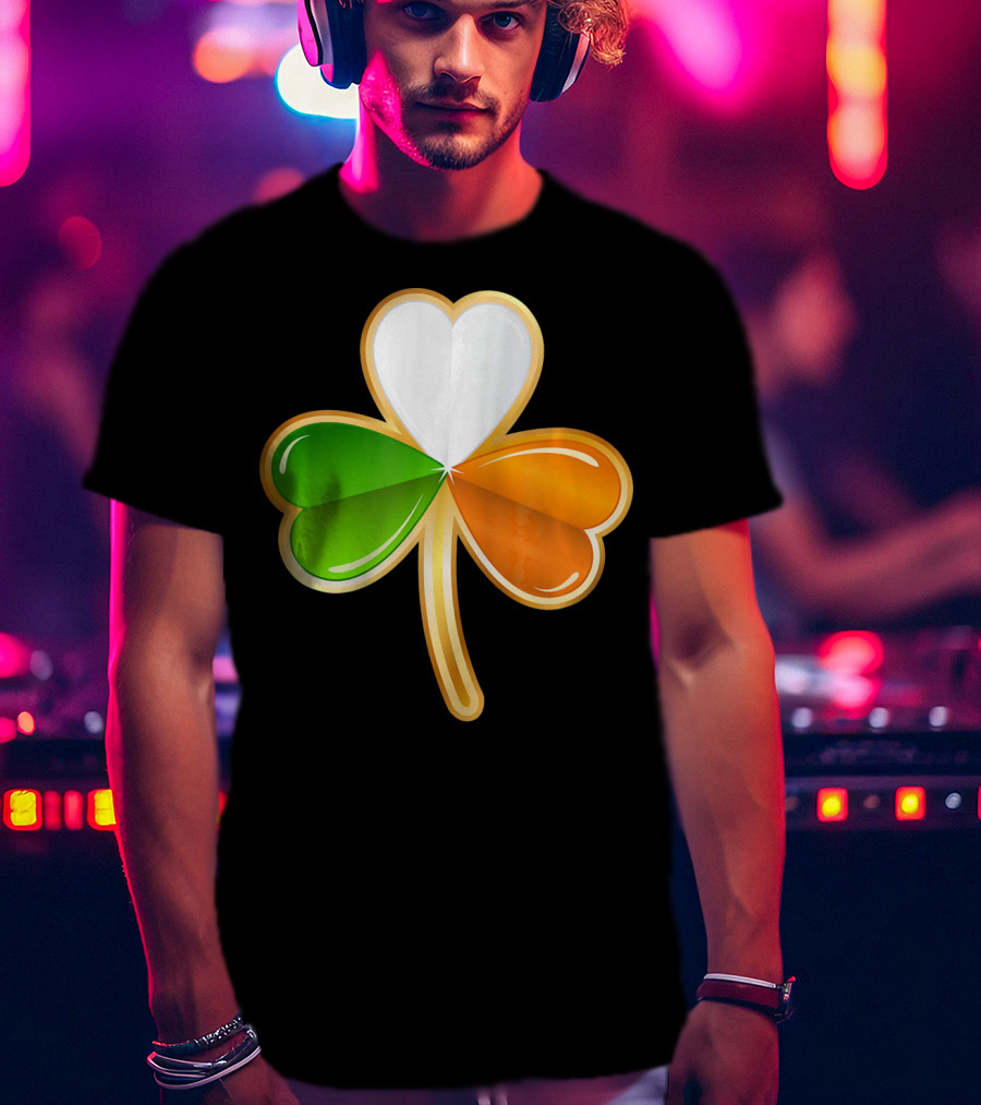 Shamrock Irish Flag Colors Green Tie St Pat T-Shirt