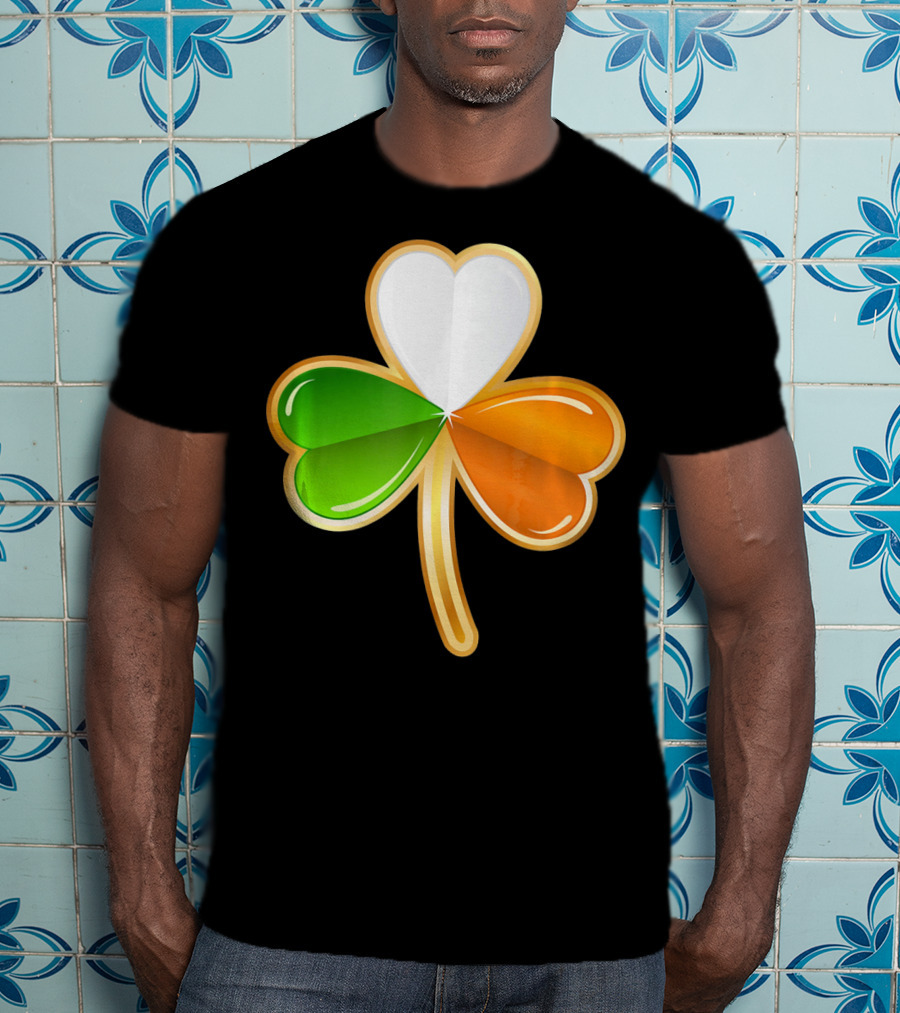 Shamrock Irish Flag Colors Green Tie St Pat T-Shirt