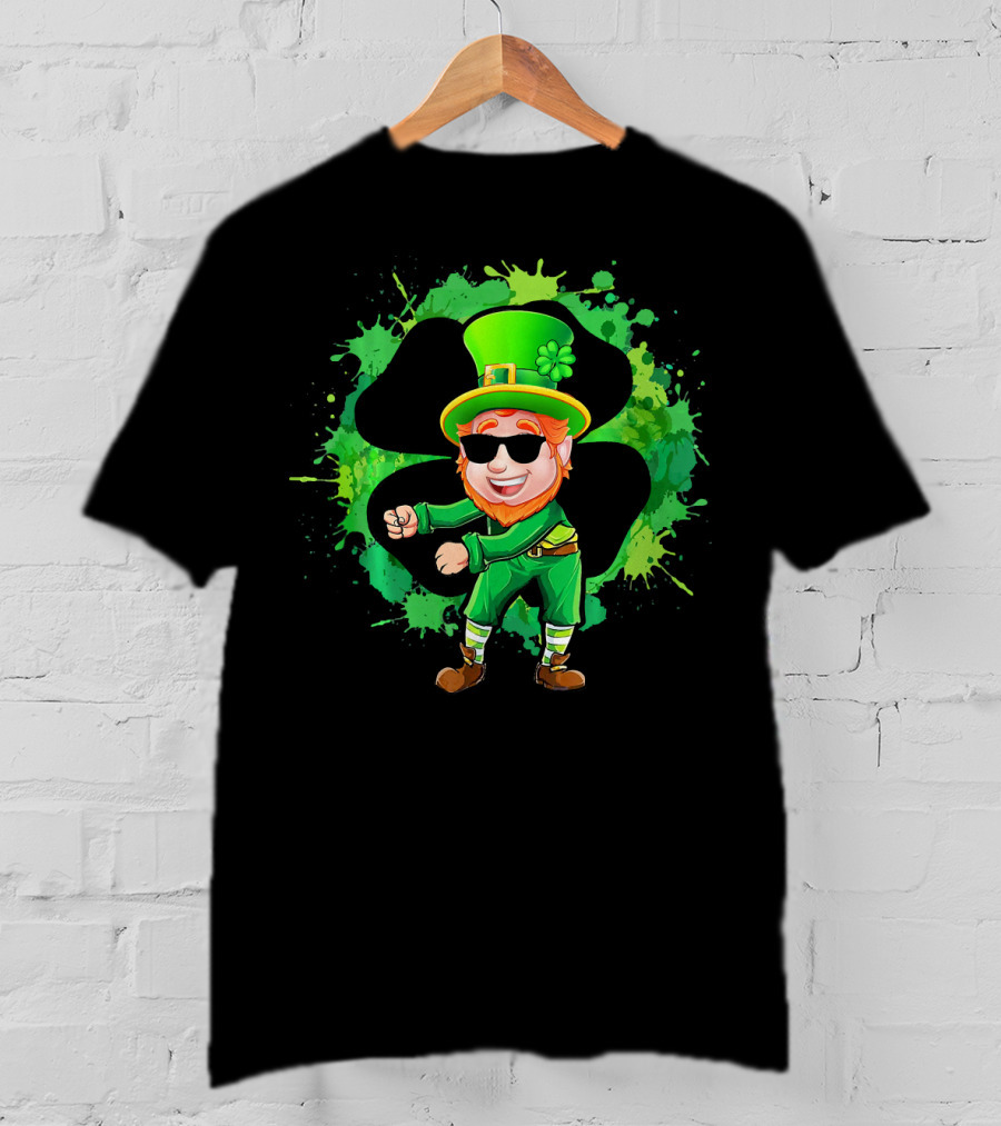 Flossing Leprechaun Funny Floss St Patrick's Day Shamrock Dance T-Shirt