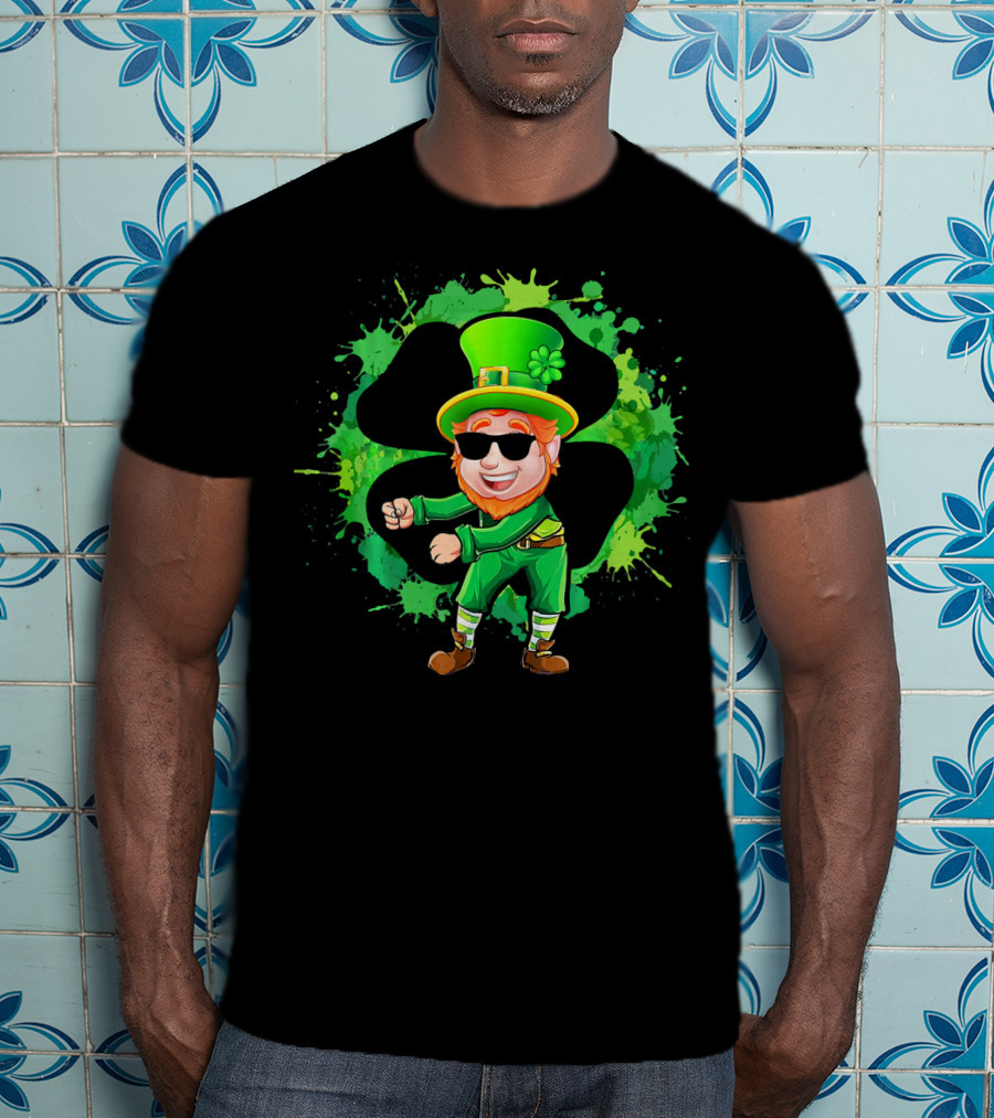 Flossing Leprechaun Funny Floss St Patrick's Day Shamrock Dance T-Shirt