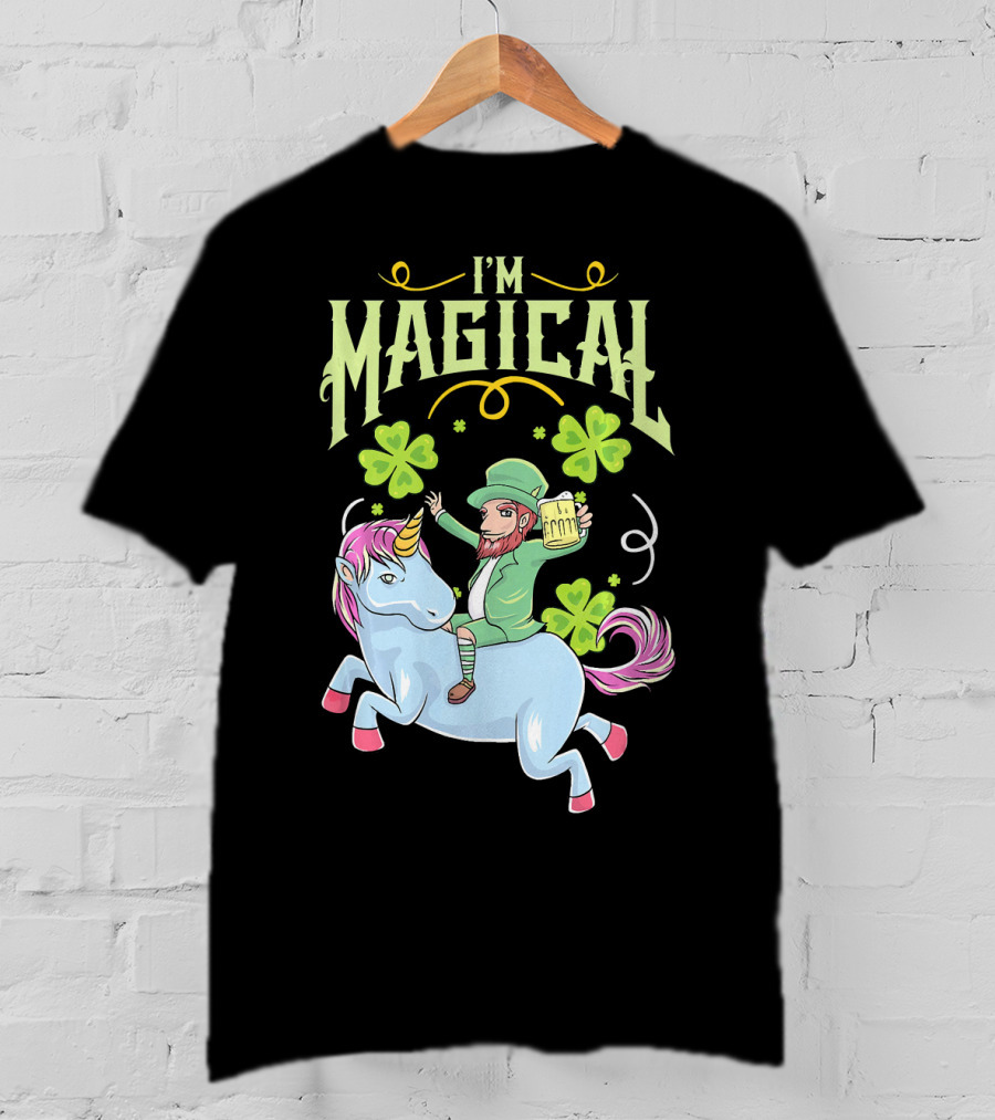 I'm Magical Leprechaun Riding Unicorn T-Shirt