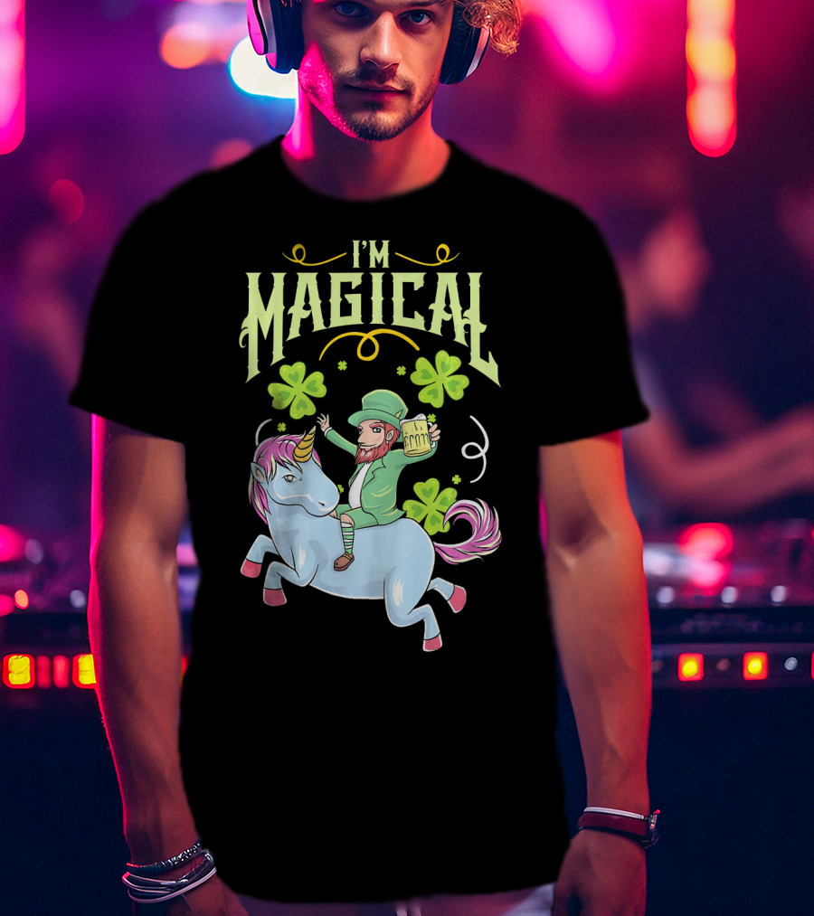 I'm Magical Leprechaun Riding Unicorn T-Shirt