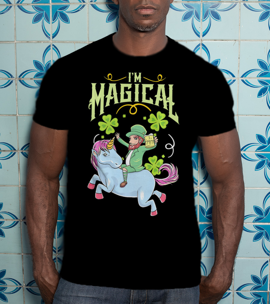 I'm Magical Leprechaun Riding Unicorn T-Shirt