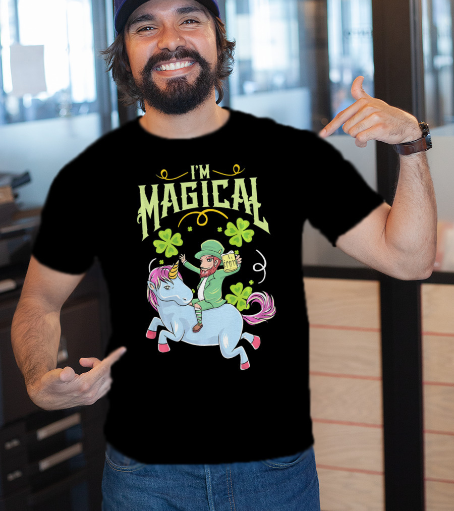 I'm Magical Leprechaun Riding Unicorn T-Shirt