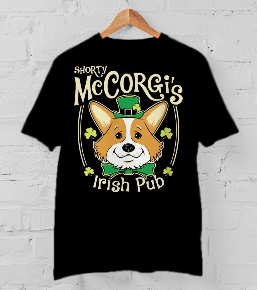 Shorty McCorgi's Irish Pub Corgi Shenanigans T-Shirt
